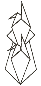 Crane brooch