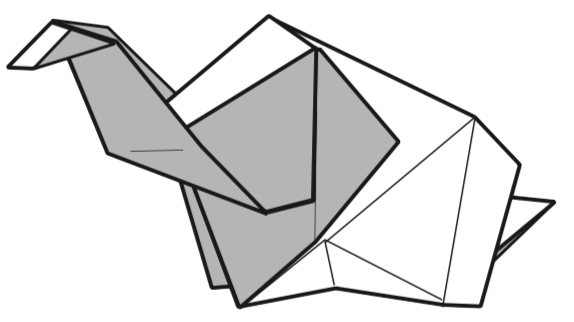 Two-Toned Origamido elephant