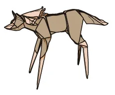 Manged wolf