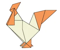 Rooster with spurs