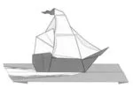 Sailing ship and waves