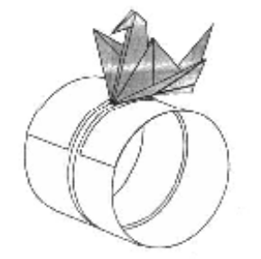 Napkin ring with bird