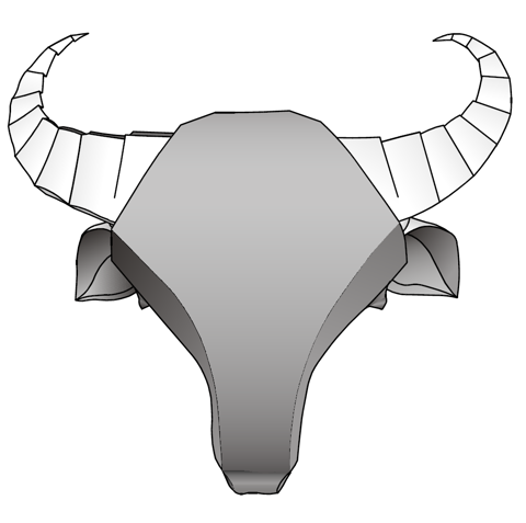 Water buffalo head