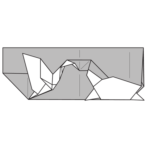 Turtle and crane chopstick wrapper