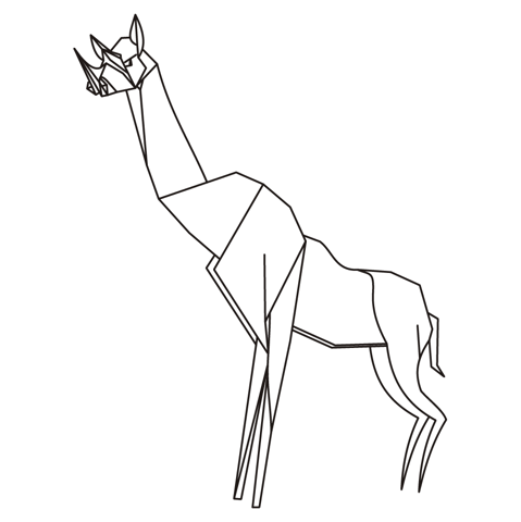 Giraffe with rhino head