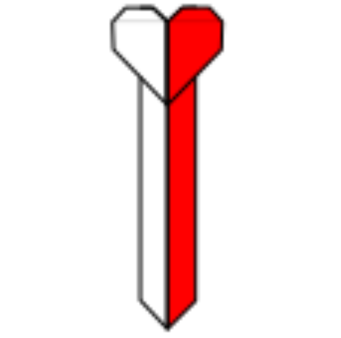 Half-colored heart bookmark