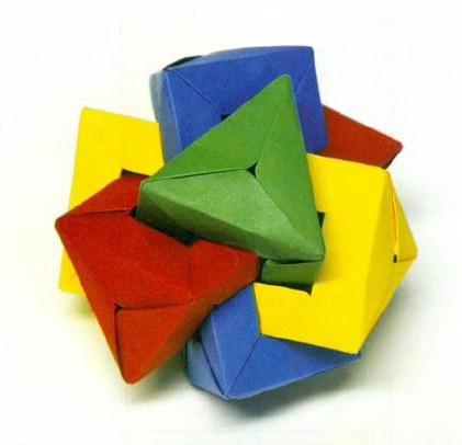 Four Interlocked triangular Prisms