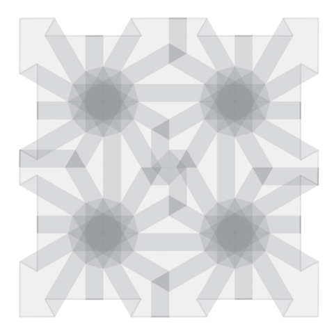 Square tessellation of dodecagons
