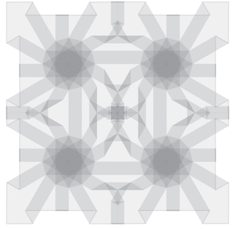 Square tessellation of dodecagons