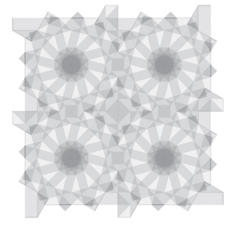 Square tessellation of dodecagons