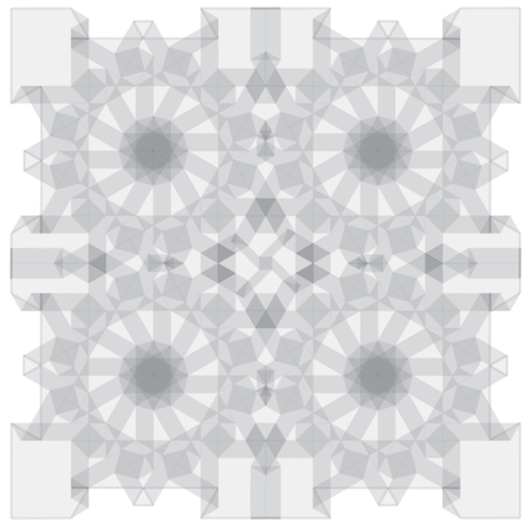 Square tessellation of dodecagons