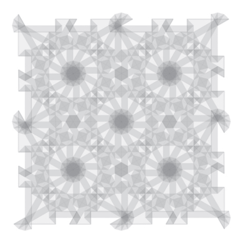 Square tessellation of dodecagons