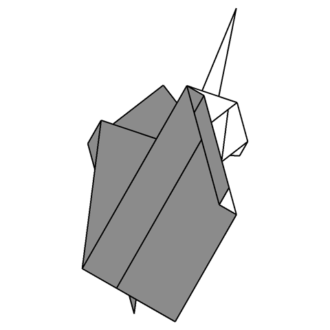 Crane in kimono — паттерн