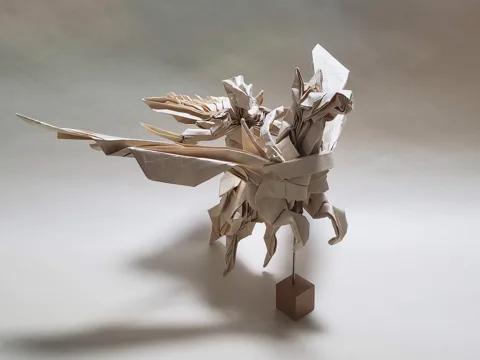 Knight riding pegasus