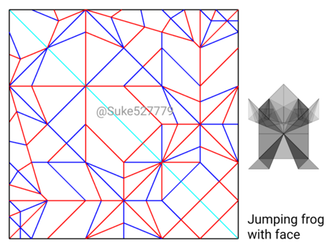 Jumping frog with face — паттерн