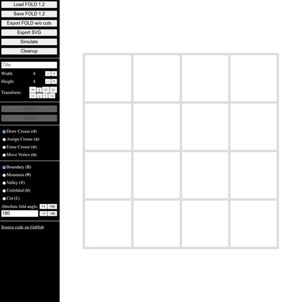 Crease Pattern Editor