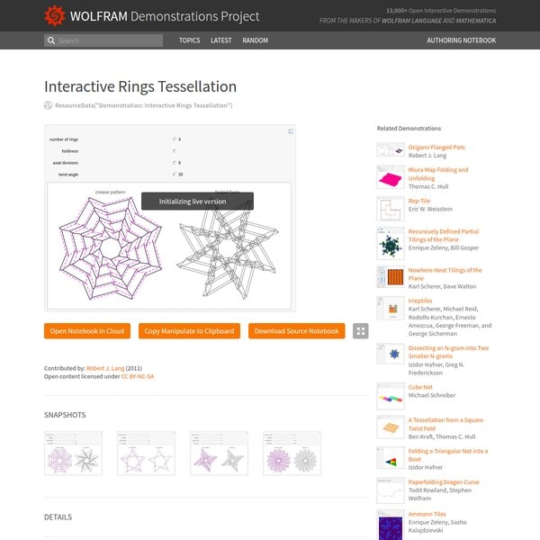 Interactive Rings Tessellation