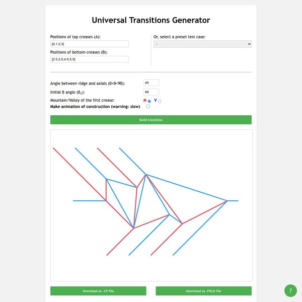 Universal Transitions Generator